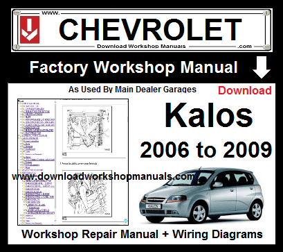 chevrolet kalos service repair workshop manual download